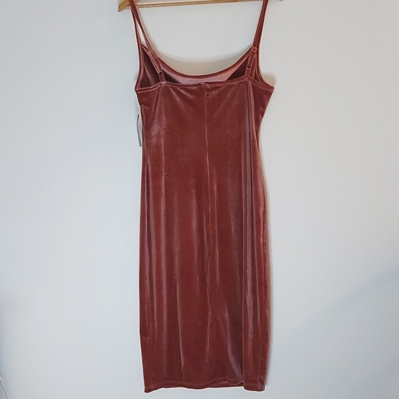 NWT Nordstrom Love X Design English Rose Velour Cowl Neck Slip Dress Size L - Picture 3 of 7